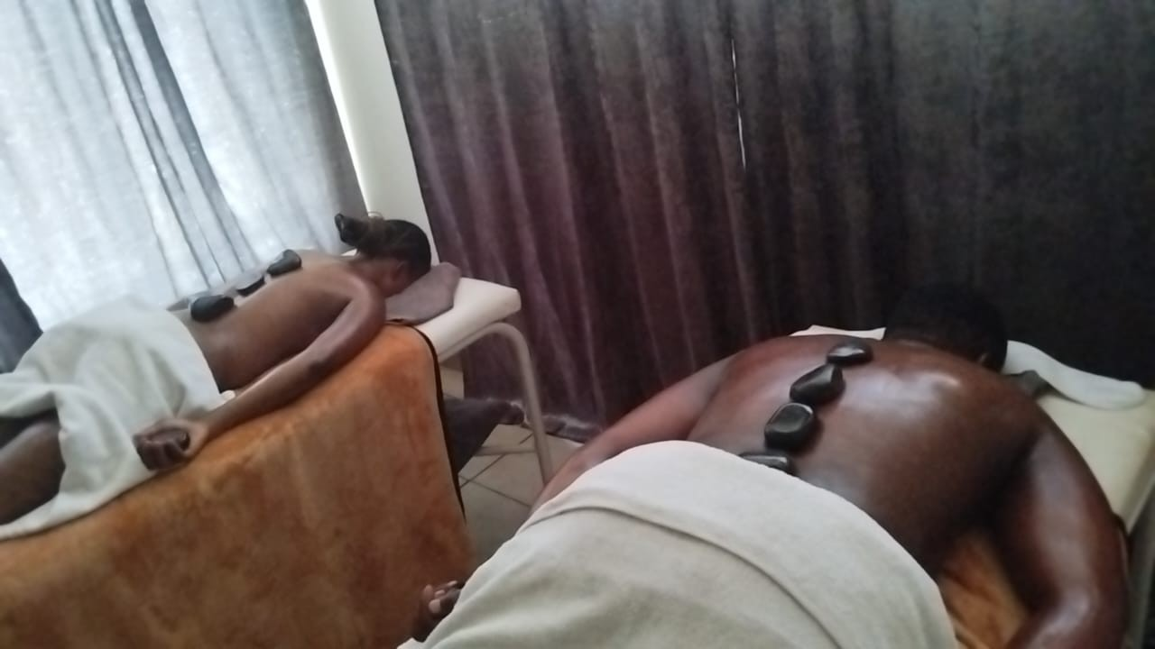 Calm spa treatment room