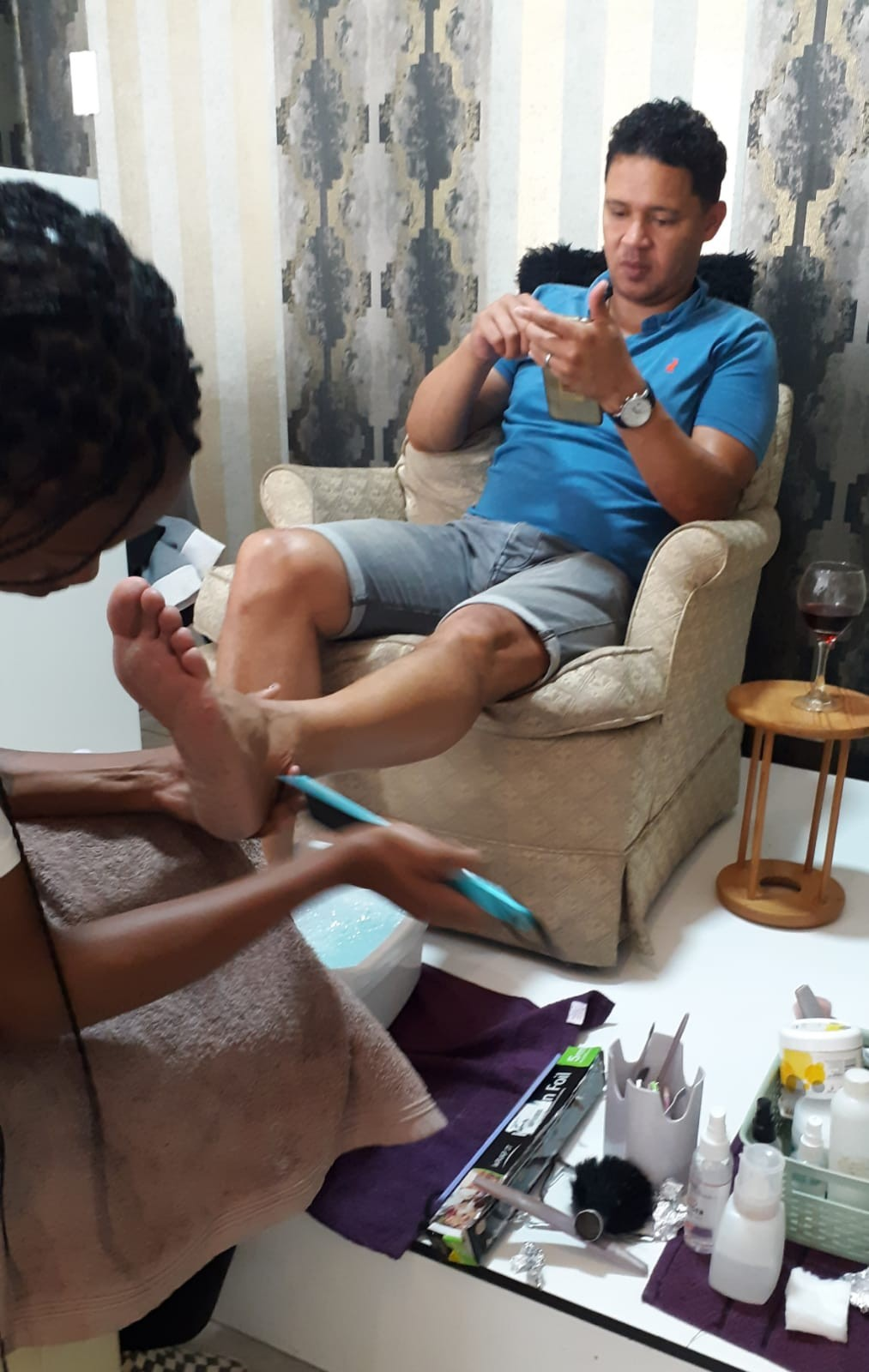 Gentlemen's pedicure treatment at Beauty by BM